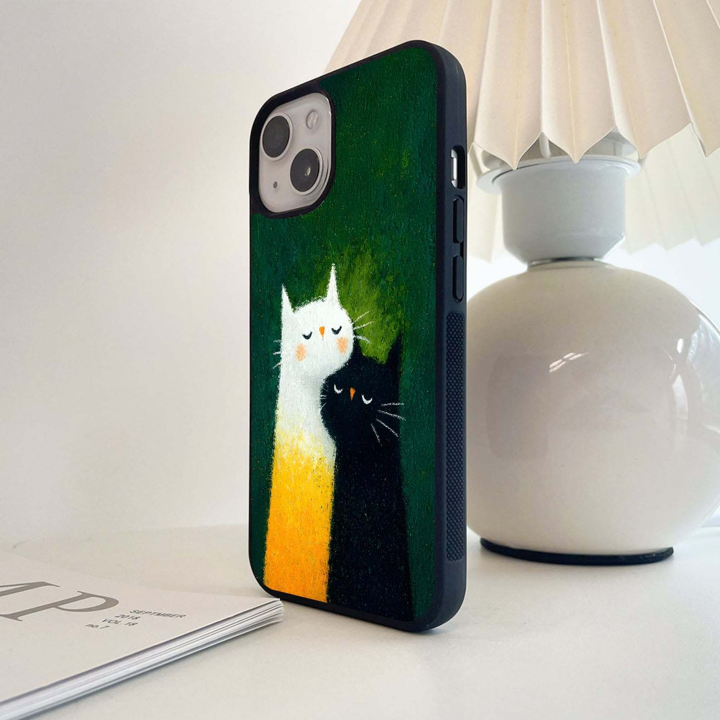 Warm Meow Hug Glass Case