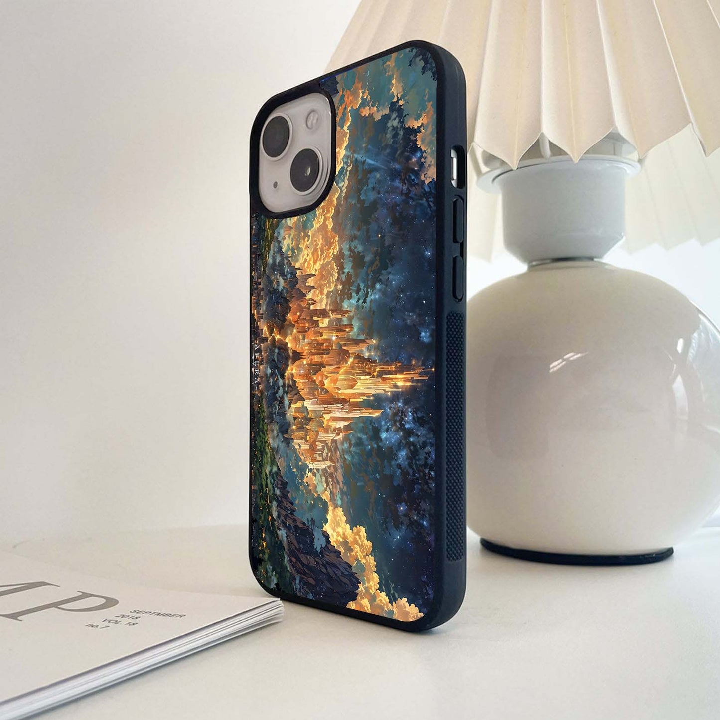 Golden Cloud Castle Glass Case