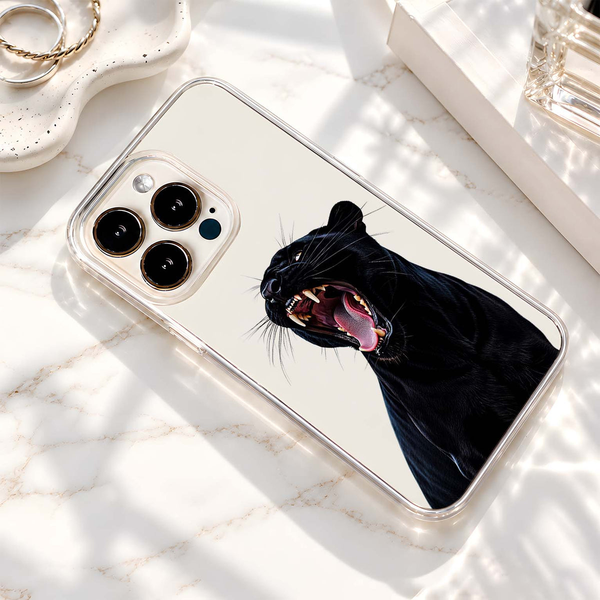 Fierce Black Panther Clear Silicon Cover