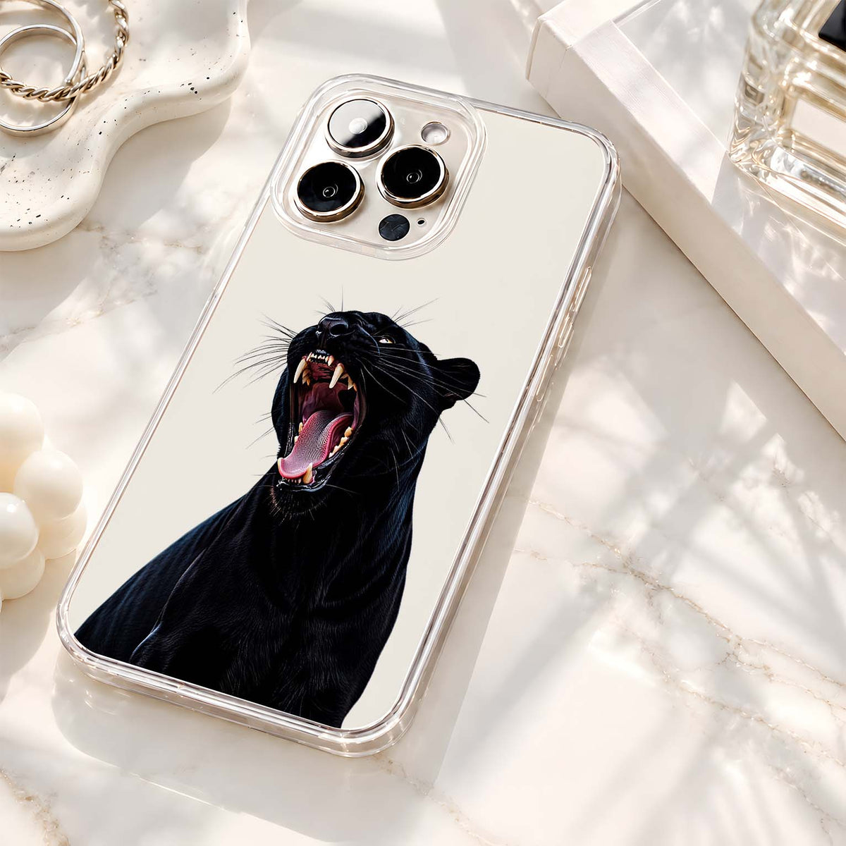 Fierce Black Panther Clear Silicon Cover