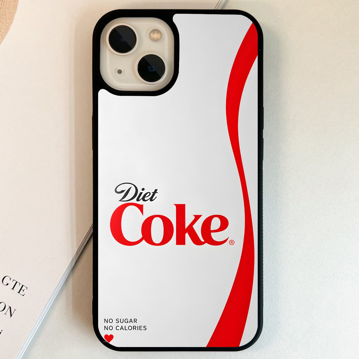White Diet Coke Glass Case