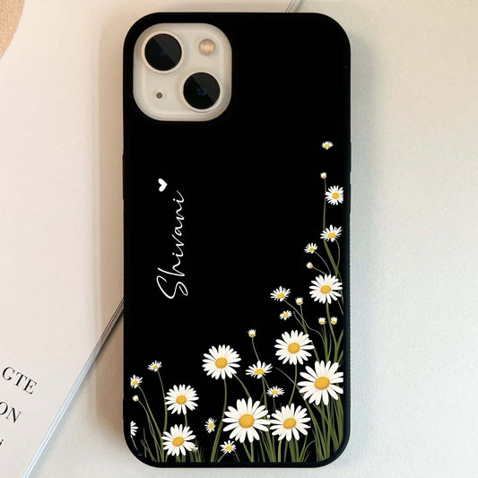 Daisy Cascade Custom Name Glass Case