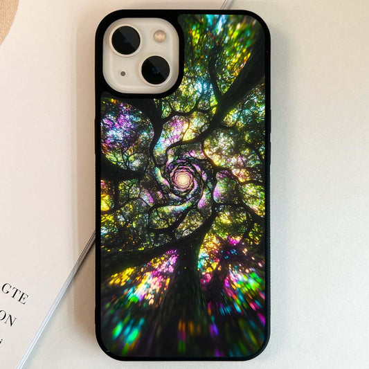 Radiant Forest Spiral Glass Case