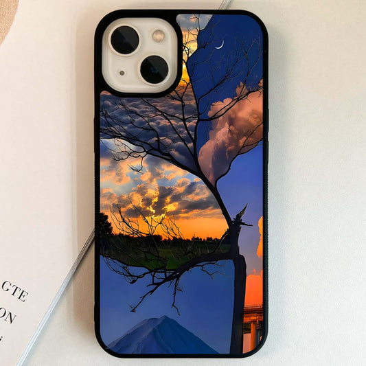 Silhouette Sky Fragments Glass Case
