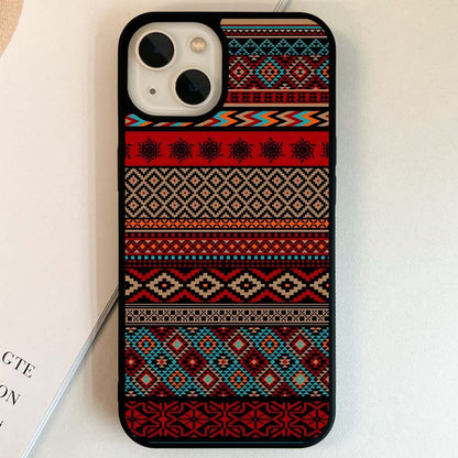 Boho Colorful Pattern Glass Case