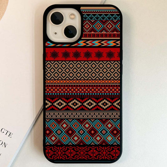 Boho Colorful Pattern Glass Case