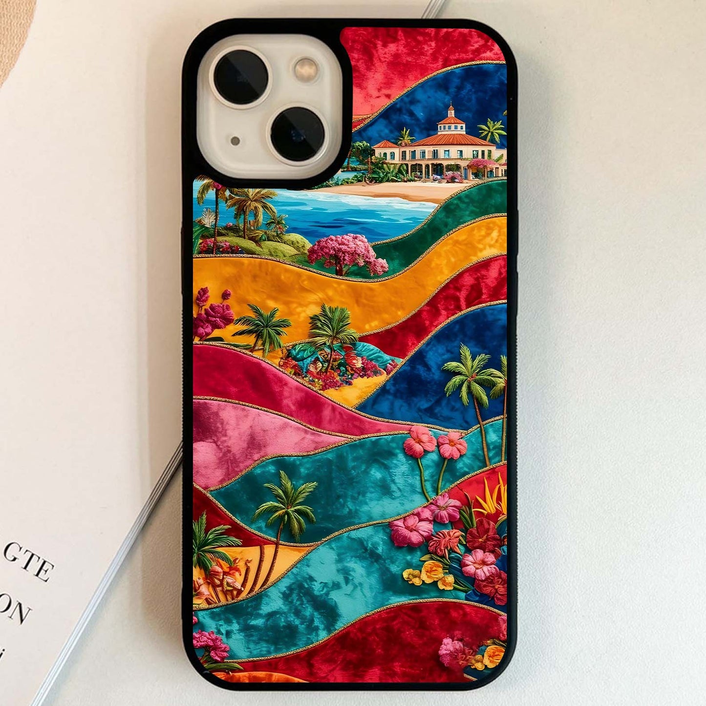 Velvet Island Waves Glass Case