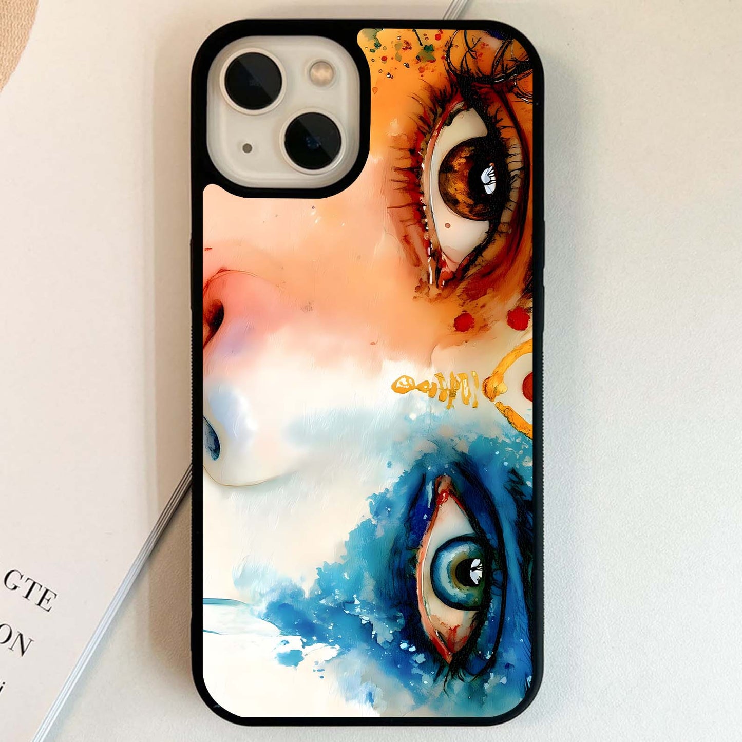 Krishna Mystic Eyes Glass Case