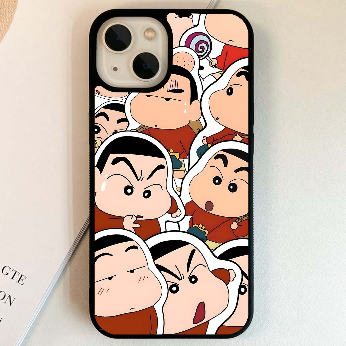 Shinchan Crazy Faces Glass Case