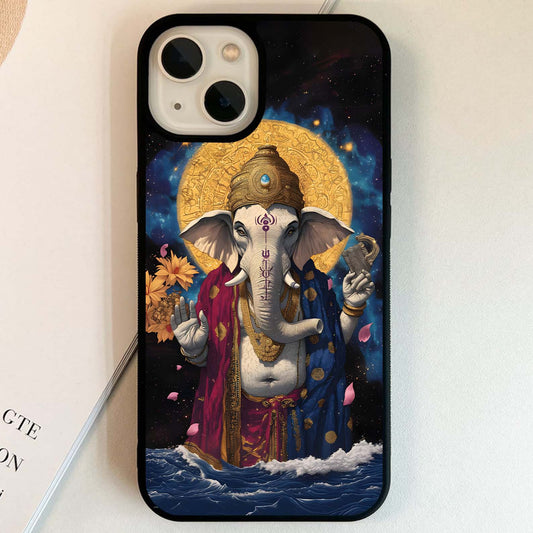 Celestial Ganesha Aura Glass Case