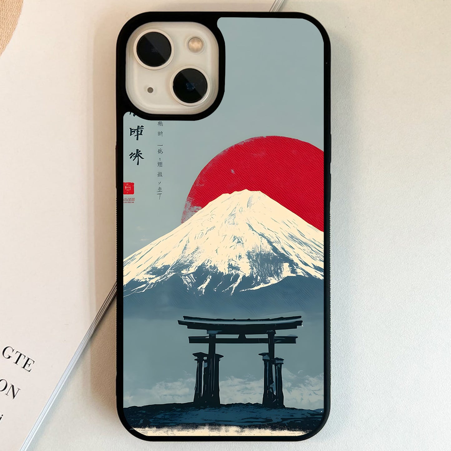Crimson Fuji Dawn Glass Case