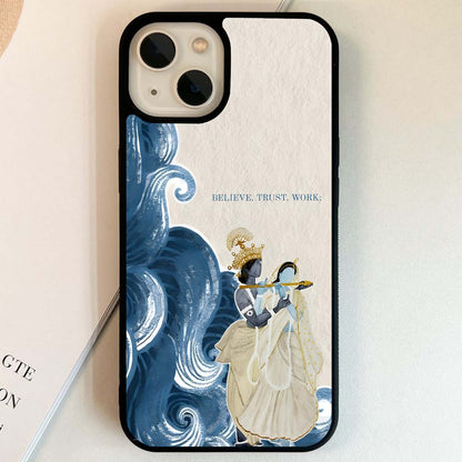 Krishna Peafowl Charm Glass Case