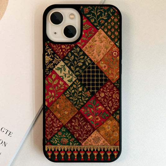 Vintage Patchwork Garden Glass Case