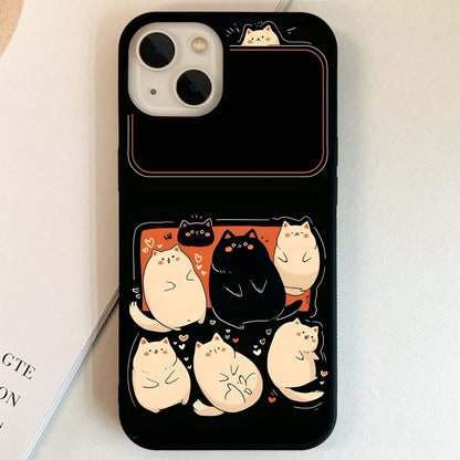 Chubby Love Cats Glass Case