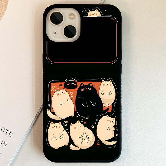 Chubby Love Cats Glass Case