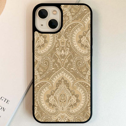Ivory Paisley Grace Glass Case