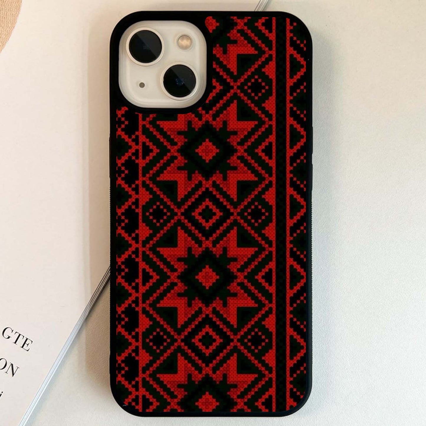 Red Turkish Pattern Glass Case