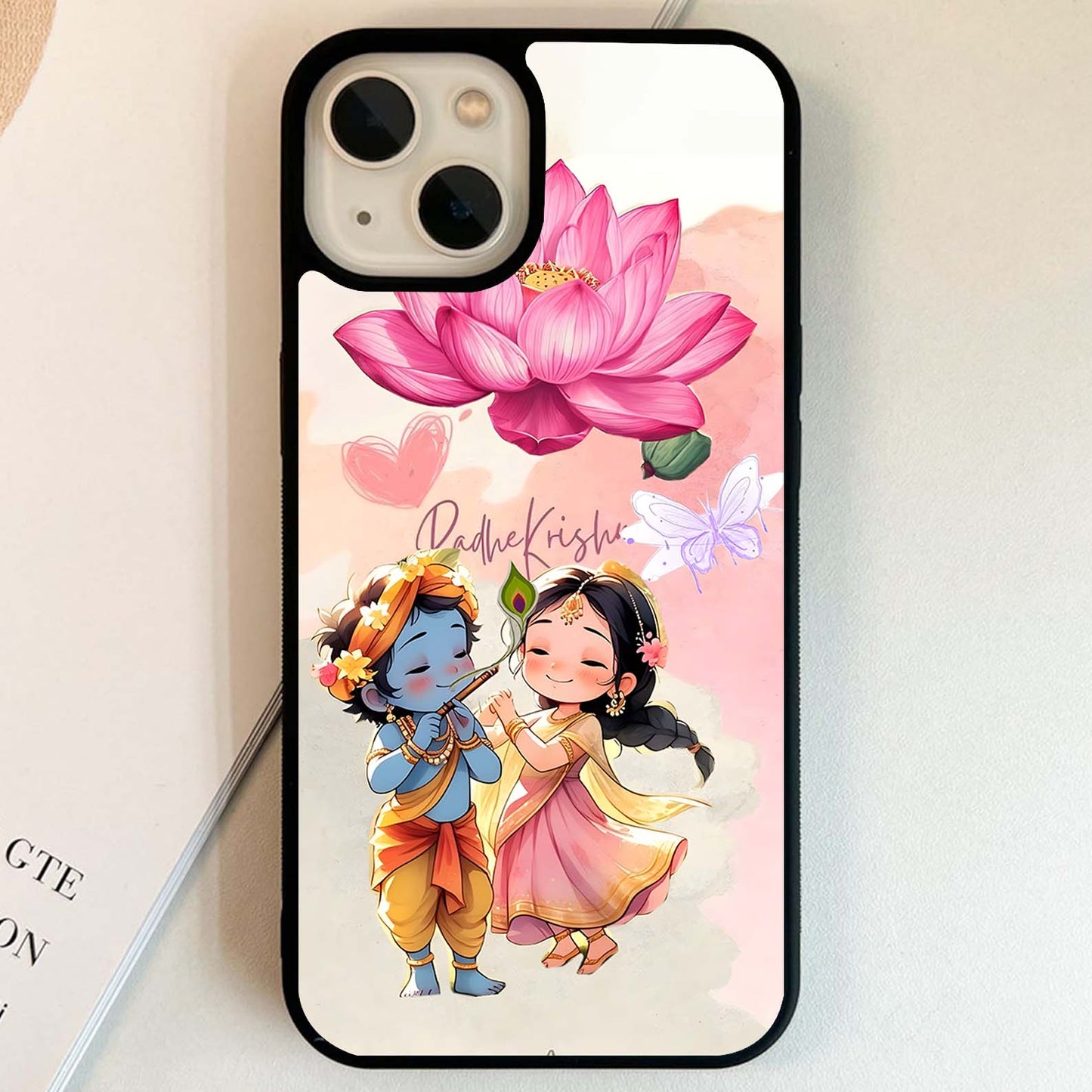 Krishna Blossom Love Glass Case