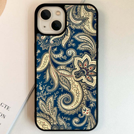 Indigo Paisley Royale Glass Case