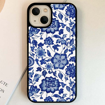 Delft Floral Charm Glass Case