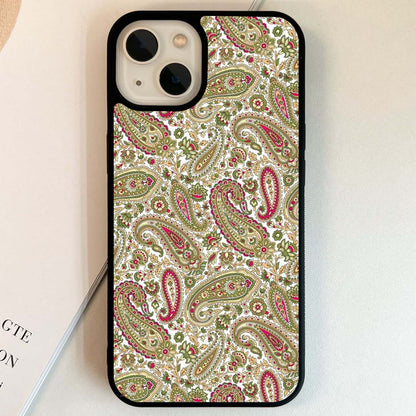 Vintage Paisley Meadow Glass Case