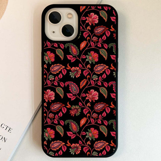 Midnight Floral Whimsy Glass Case