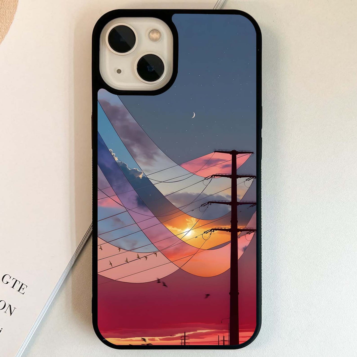 Pastel Sunset Currents Glass Case