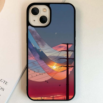 Pastel Sunset Currents Glass Case