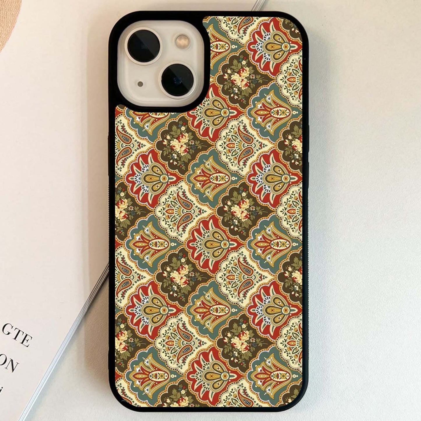 Royal Paisley Bloom Glass Case