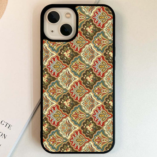 Royal Paisley Bloom Glass Case