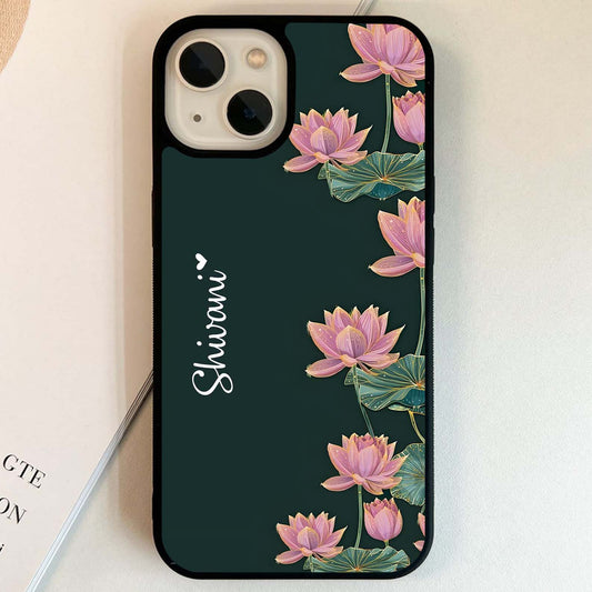 Lotus Bloom Serenity Custom Name Glass Case