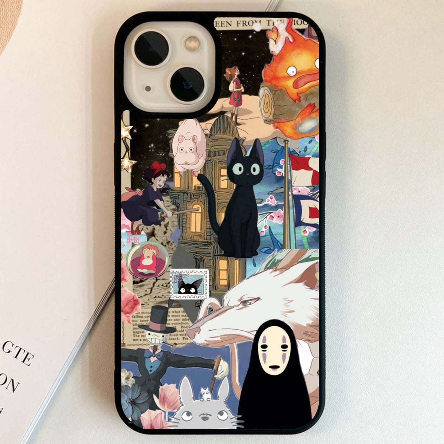 No Face Collage Glass Case