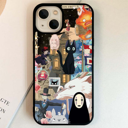 No Face Collage Glass Case