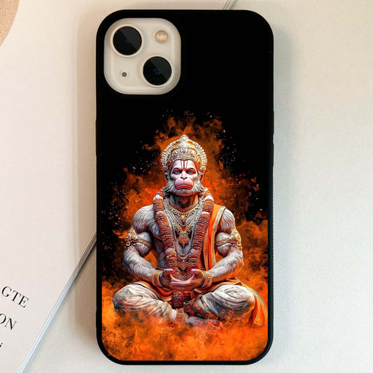 Flame Aura Hanuman Glass Case