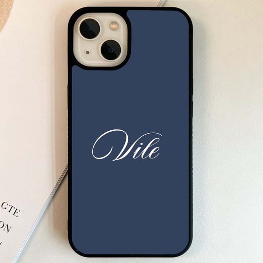 Blue Background Personalized Custom Name Glass Case