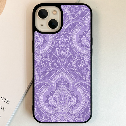 Lavender Ethnic Pattern Glass Case