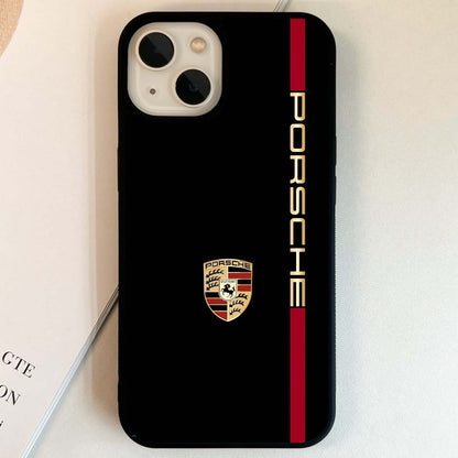 Black Minimal Porsche Glass Case