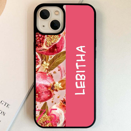 Custom Name Pomegranate Spark Glass Case