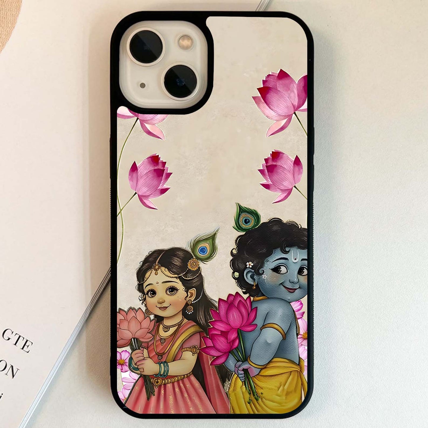 Krishna Eternal Lotus Glass Case