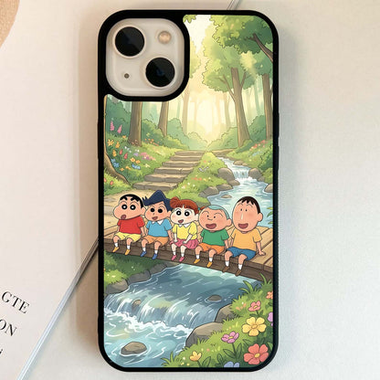 Shinchan Nature Friends Glass Case