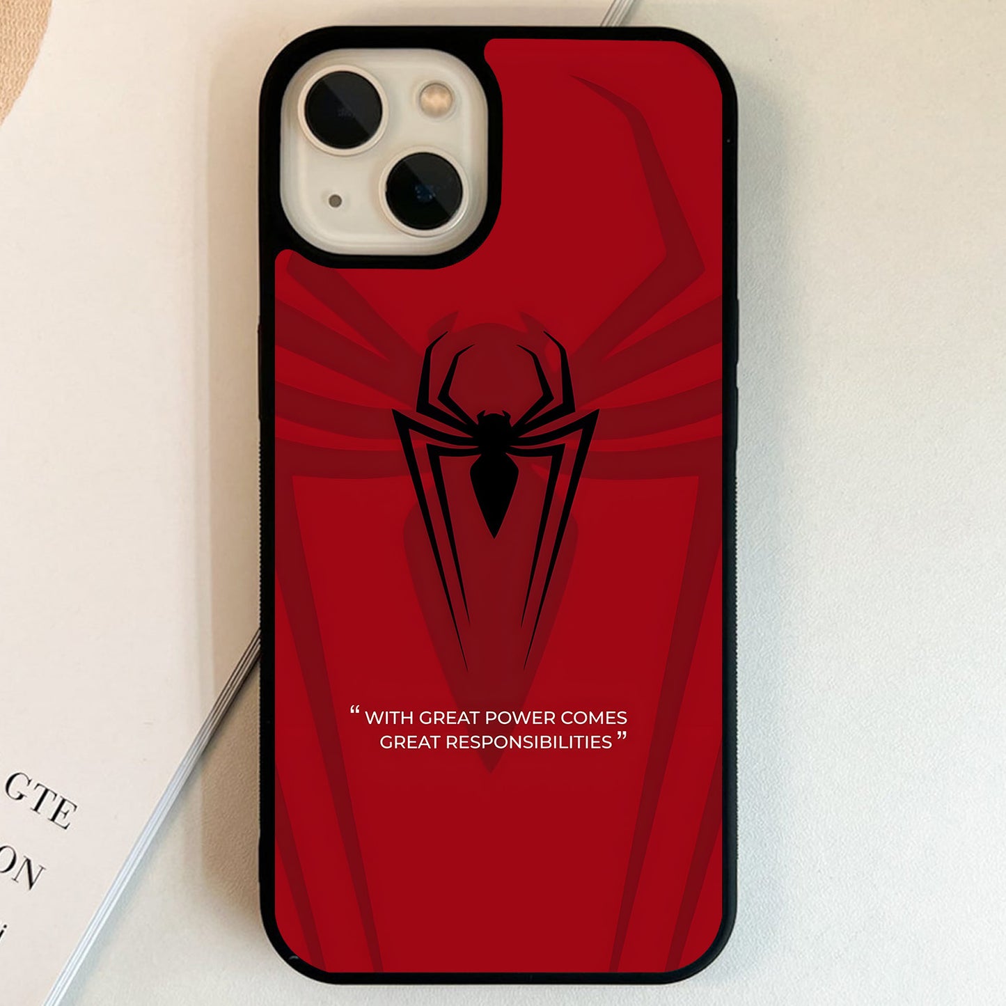 Spiderman Great Responsibility Glass Case