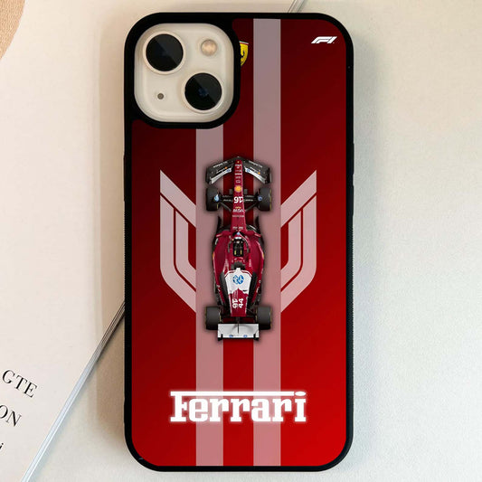 Red Ferrari F1 Vertical Glass Case