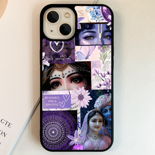 Krishna Purple Devotion Glass Case