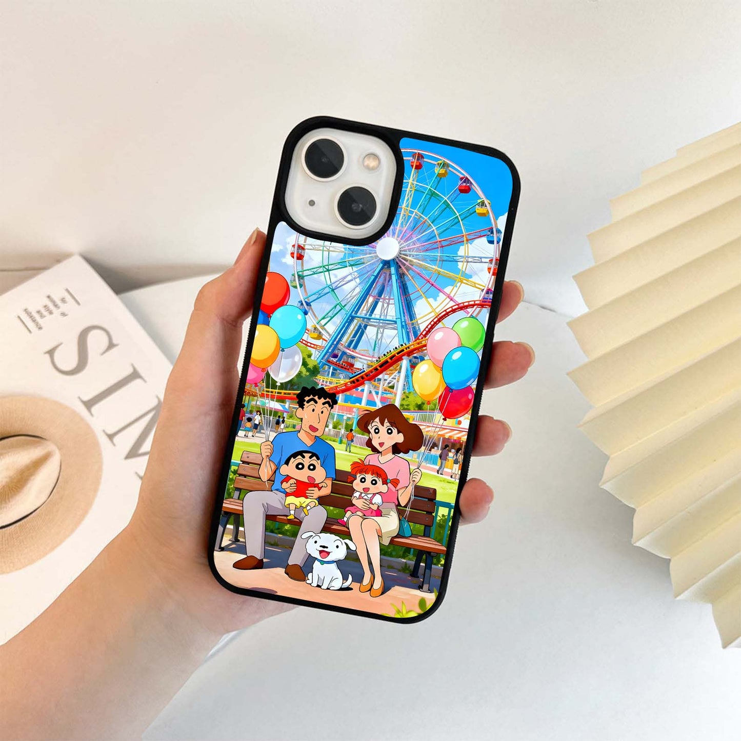 Shinchan Family Fun Glass Case