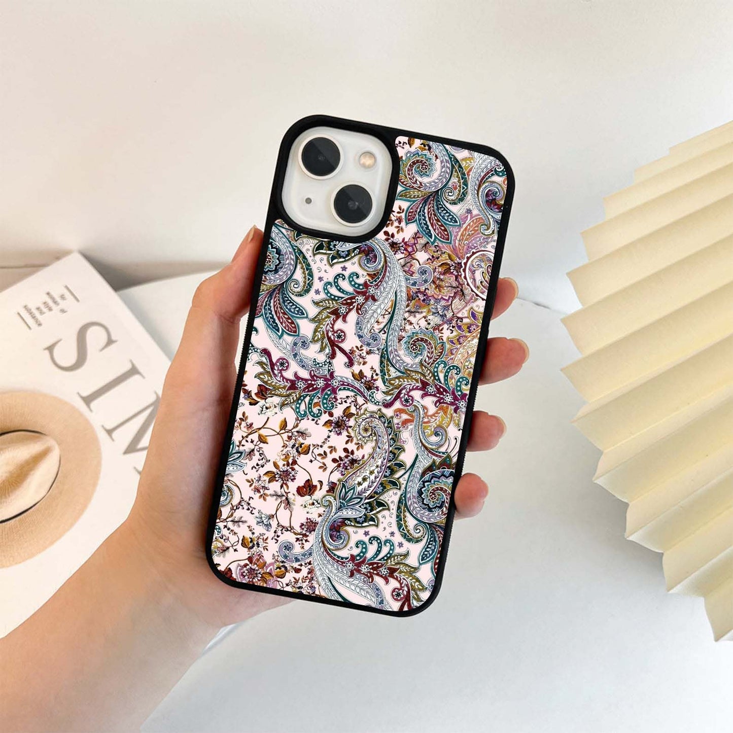Blush Paisley Dreams Glass Case