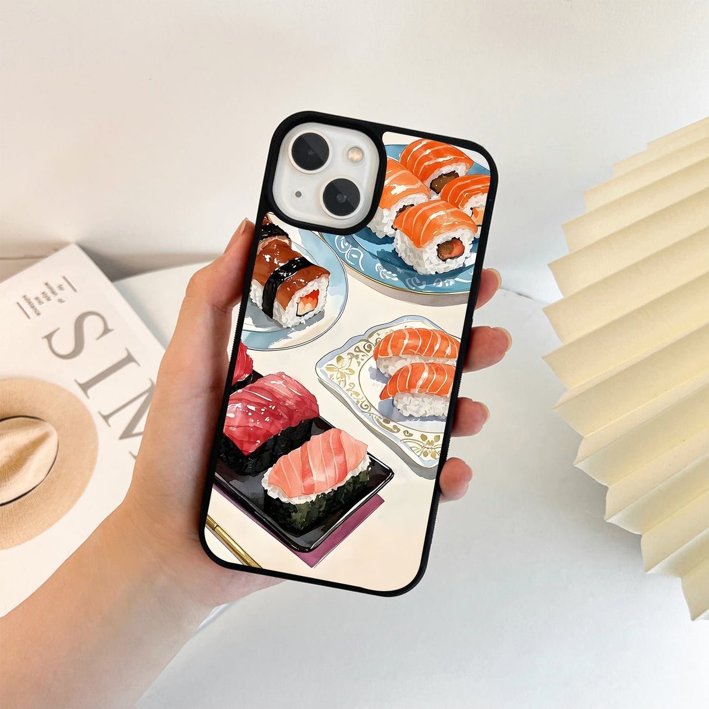 Fresh Sushi Feast Glass Case