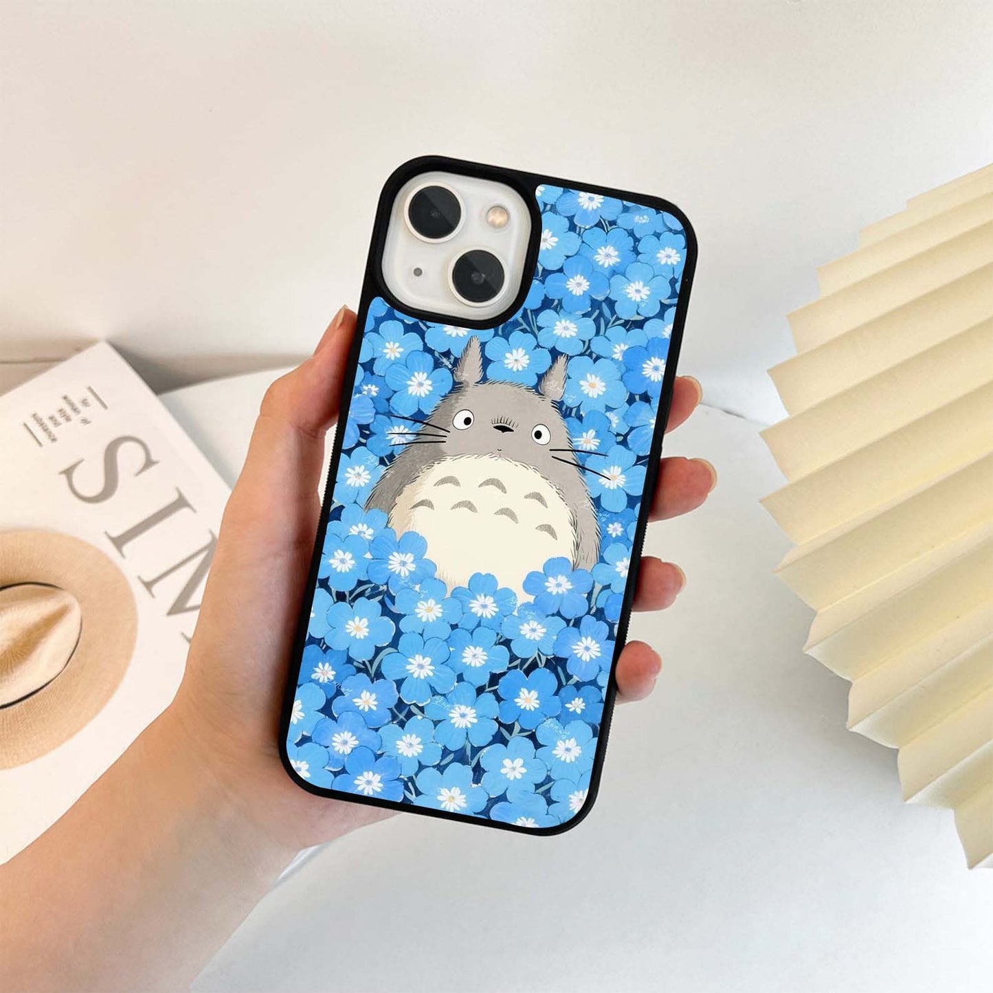 Blue Blossom Totoro Glass Case
