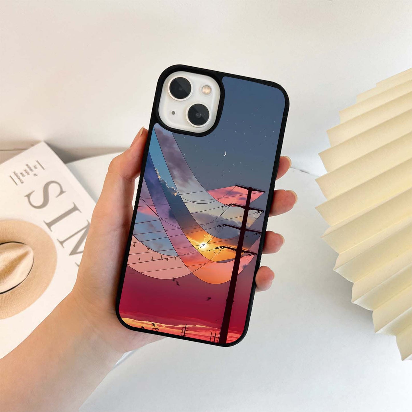 Pastel Sunset Currents Glass Case