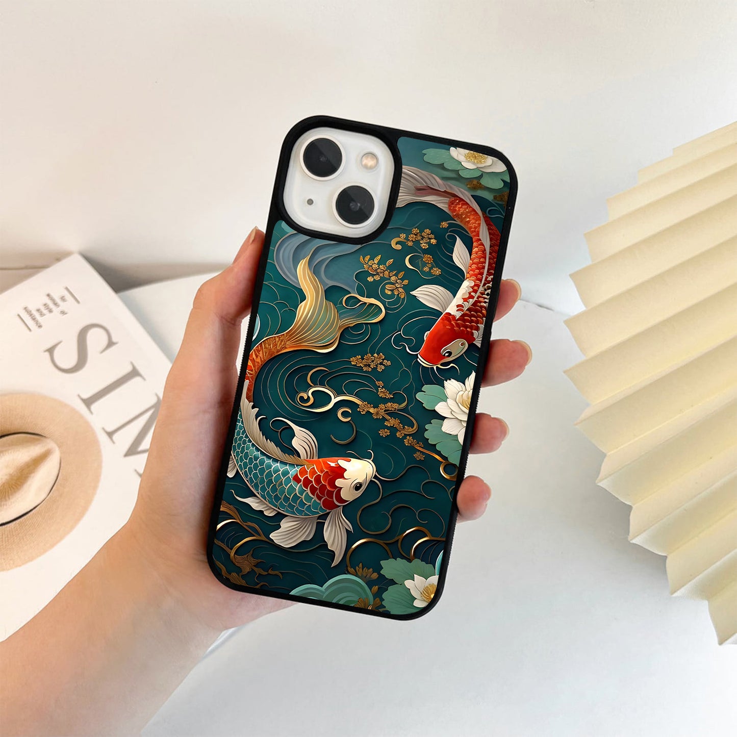 Lotus Koi Dreams Glass Case