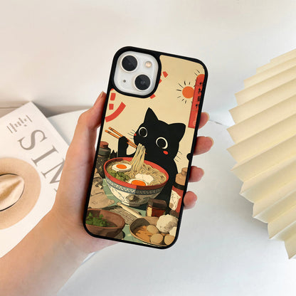 Lucky Ramen Cat Glass Case
